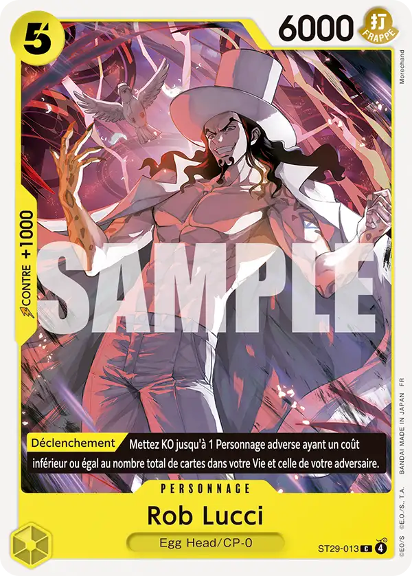 Carte One Piece ST29-013 Rob Lucci V1 | LorenZone