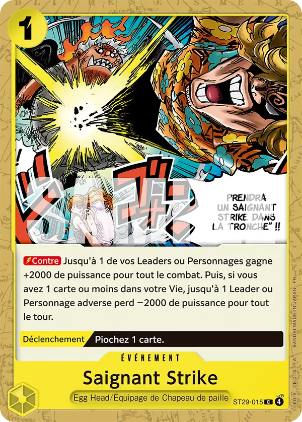 Carte One Piece ST29-015 Saignant Strike | LorenZone