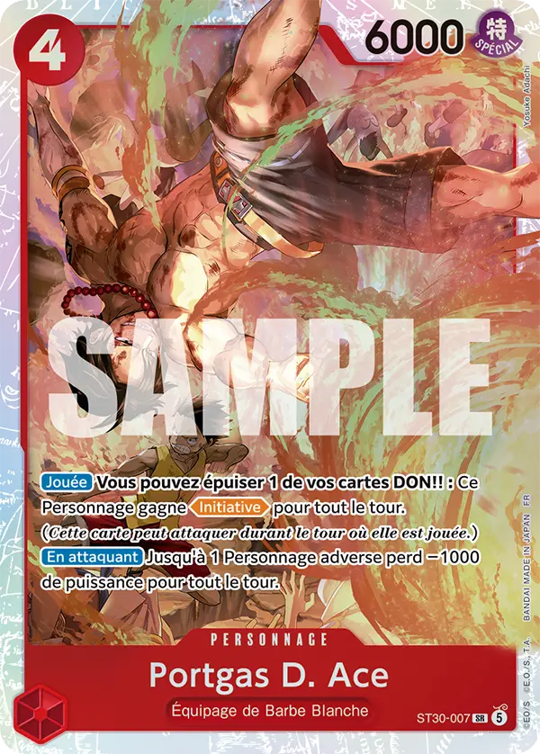 Carte One Piece ST30-007 Portgas D. Ace V1 | LorenZone