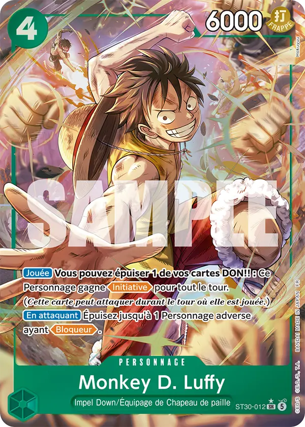 Carte One Piece ST30-012 Monkey D. Luffy V2 | LorenZone