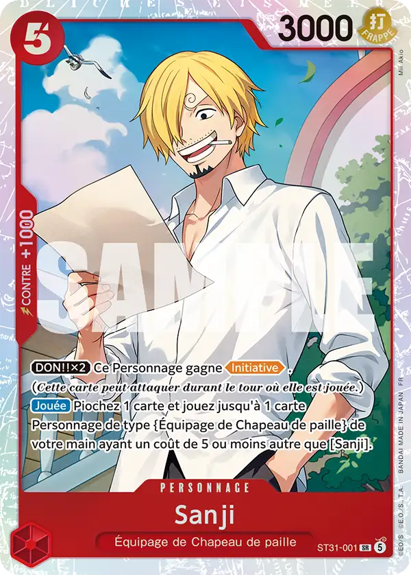 Carte One Piece ST31-001 Sanji | LorenZone