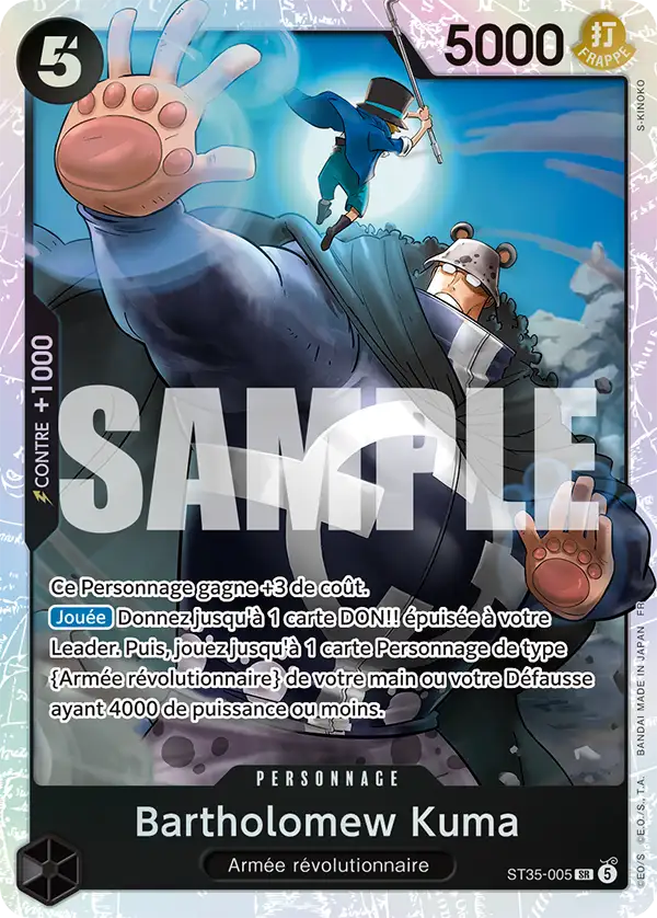 Carte One Piece ST35-005 Bartholomew Kuma | LorenZone