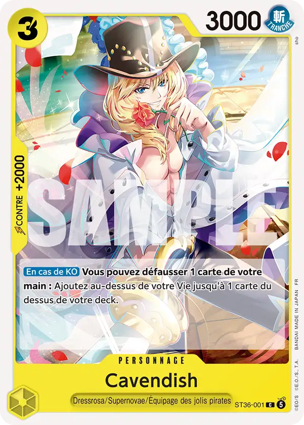 Carte One Piece ST36-001 Cavendish | LorenZone
