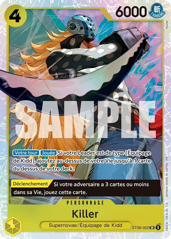 Carte One Piece ST36-002 Killer | LorenZone