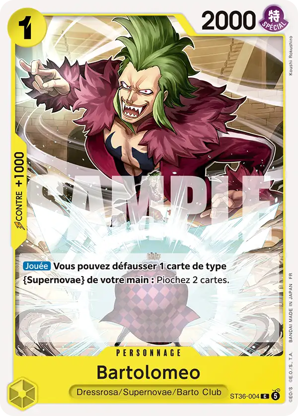Carte One Piece ST36-004 Bartolomeo | LorenZone