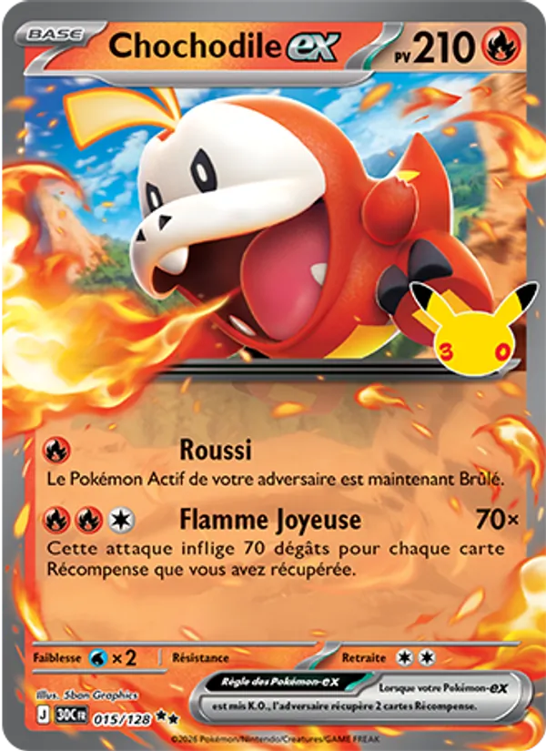 Carte Pokemon 015/128 Chochodile-ex | LorenZone