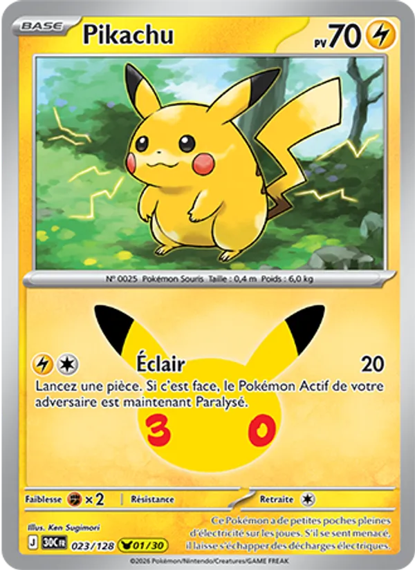Carte Pokemon 023/128 Pikachu | LorenZone