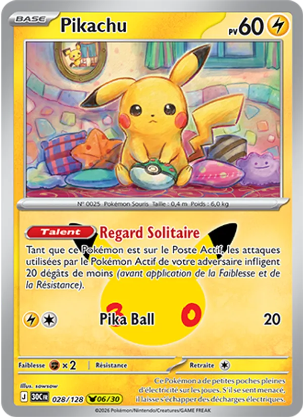 Carte Pokemon 028/128 Pikachu | LorenZone