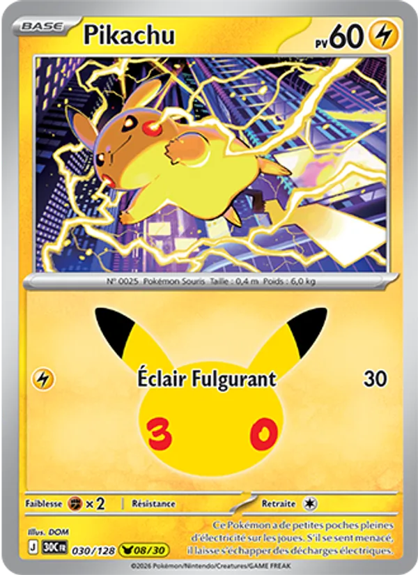 Carte Pokemon 030/128 Pikachu | LorenZone