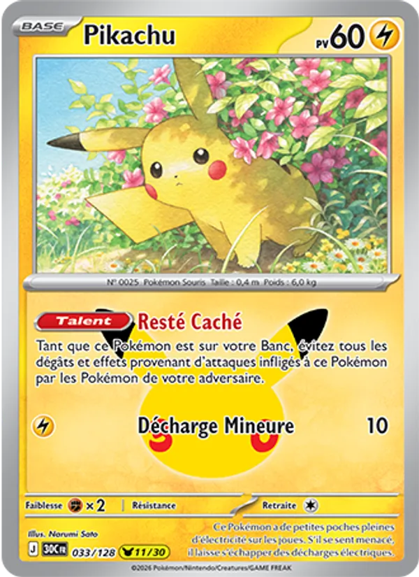 Carte Pokemon 033/128 Pikachu | LorenZone