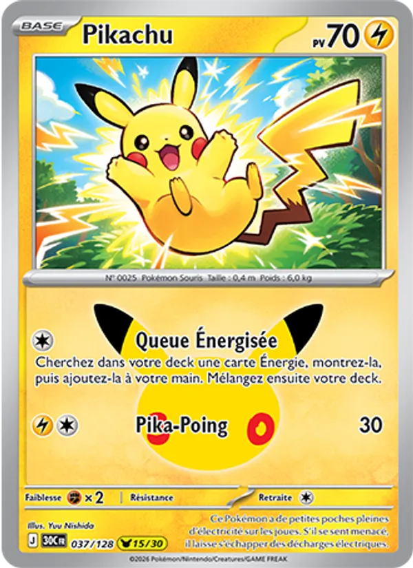 Carte Pokemon 037/128 Pikachu | LorenZone