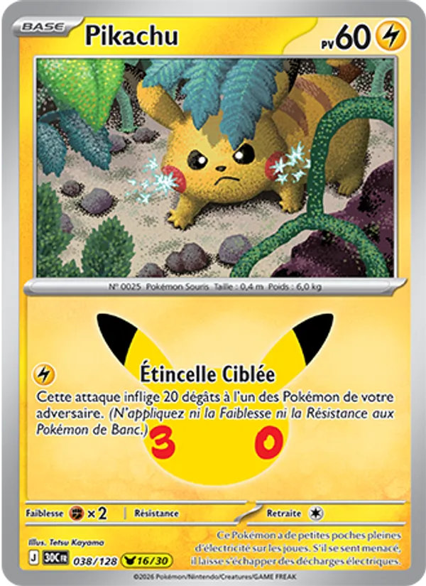 Carte Pokemon 038/128 Pikachu | LorenZone