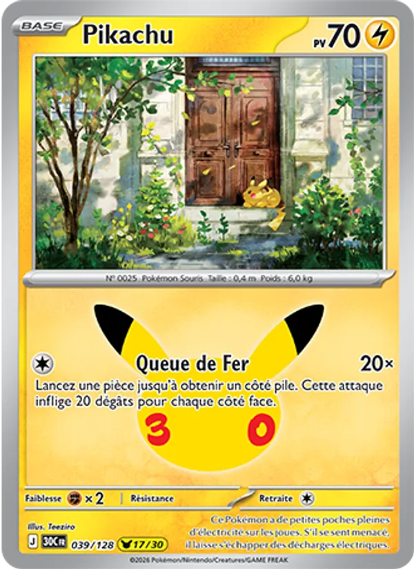 Carte Pokemon 039/128 Pikachu | LorenZone