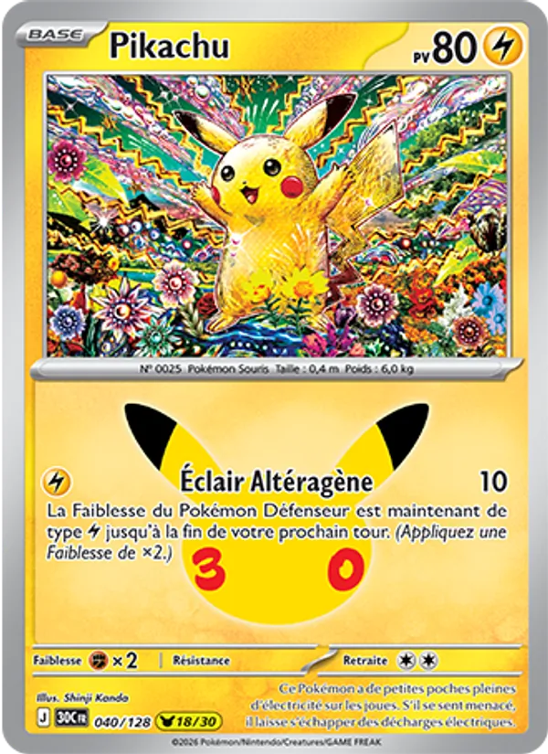 Carte Pokemon 040/128 Pikachu | LorenZone
