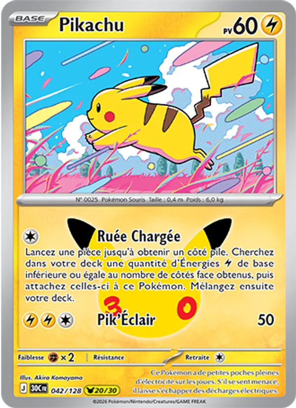 Carte Pokemon 042/128 Pikachu | LorenZone