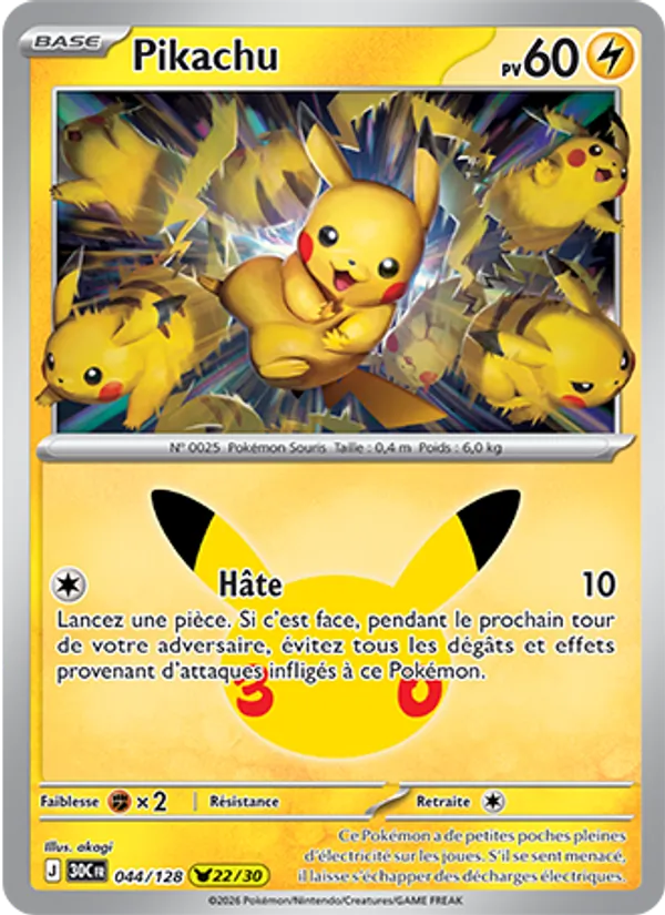 Carte Pokemon 044/128 Pikachu | LorenZone