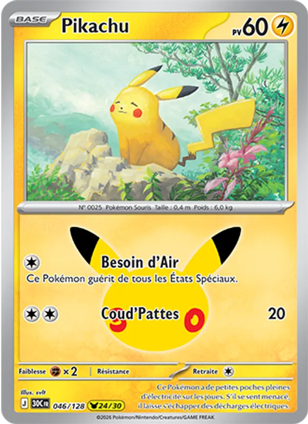 Carte Pokemon 046/128 Pikachu | LorenZone
