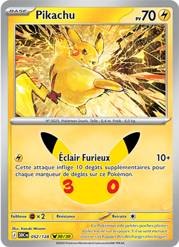 Carte Pokemon 052/128 Pikachu | LorenZone