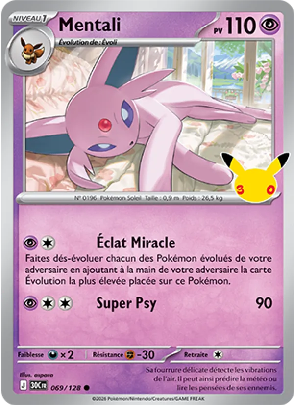 Carte Pokemon 069/128 Mentali | LorenZone