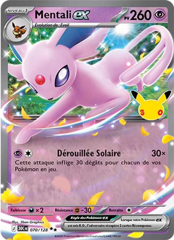 Carte Pokemon 070/128 Mentali-ex | LorenZone