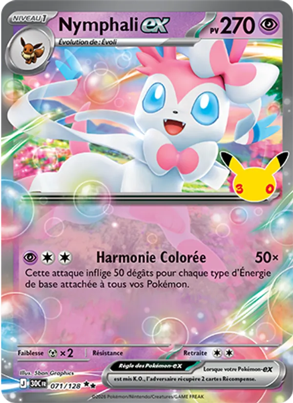 Carte Pokemon 071/128 Nymphali-ex | LorenZone