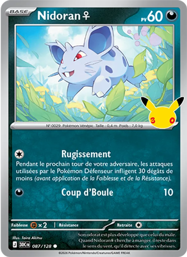 Carte Pokemon 087/128 Nidoran♀ | LorenZone