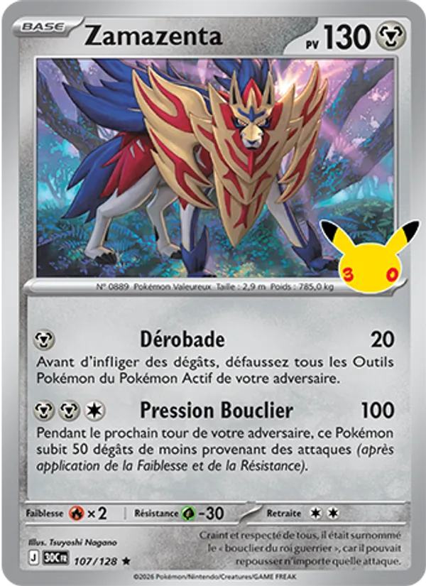 Carte Pokemon 107/128 Zamazenta | LorenZone