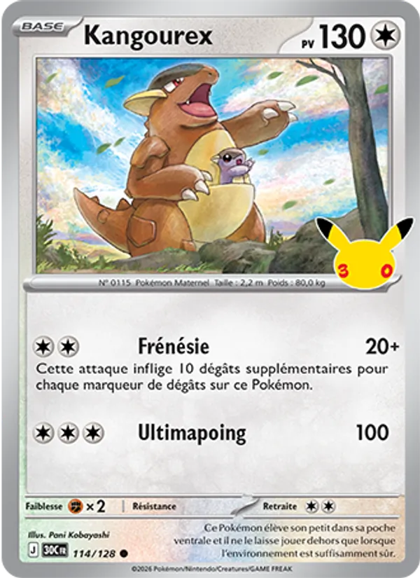Carte Pokemon 114/128 Kangourex | LorenZone