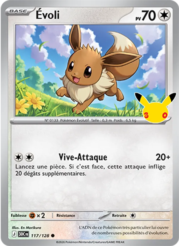 Carte Pokemon 117/128 Évoli | LorenZone