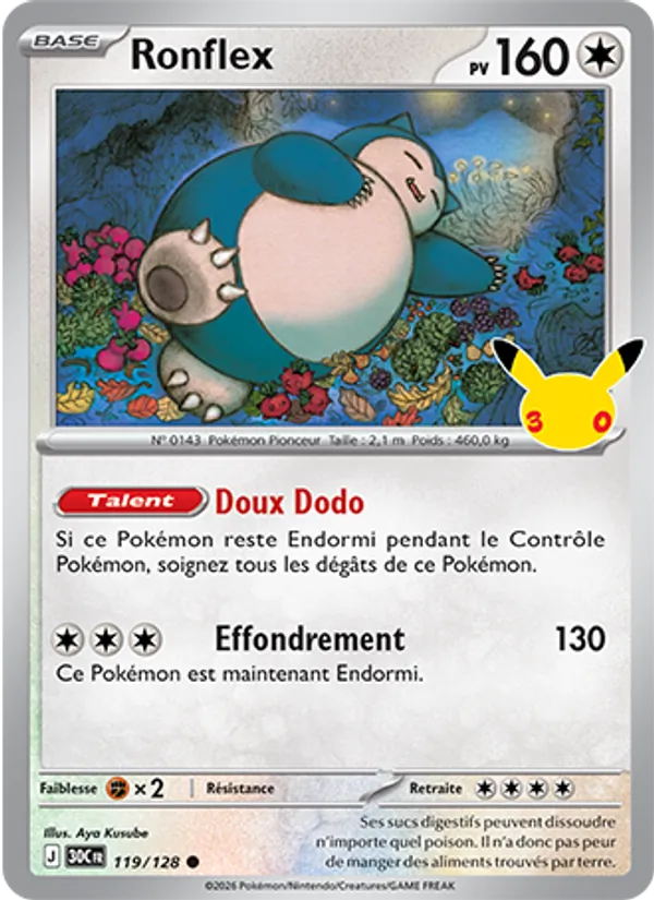 Carte Pokemon 119/128 Ronflex | LorenZone