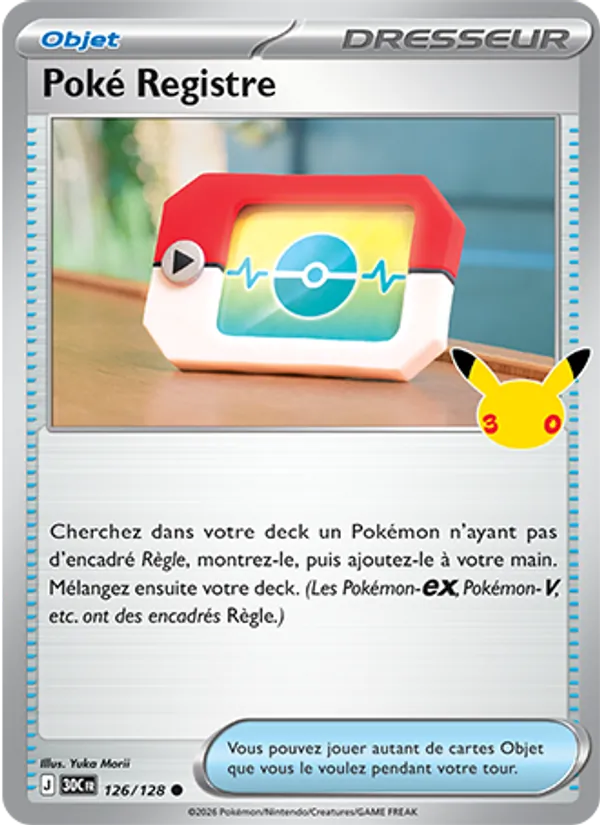 Carte Pokemon 126/128 Poké Registre | LorenZone
