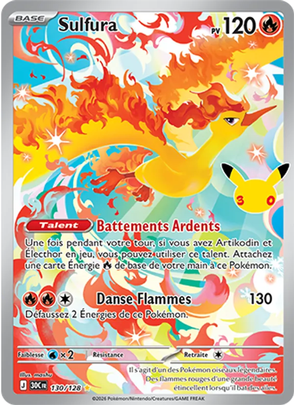 Carte Pokemon 130/128 Sulfura Illustration Rare | LorenZone