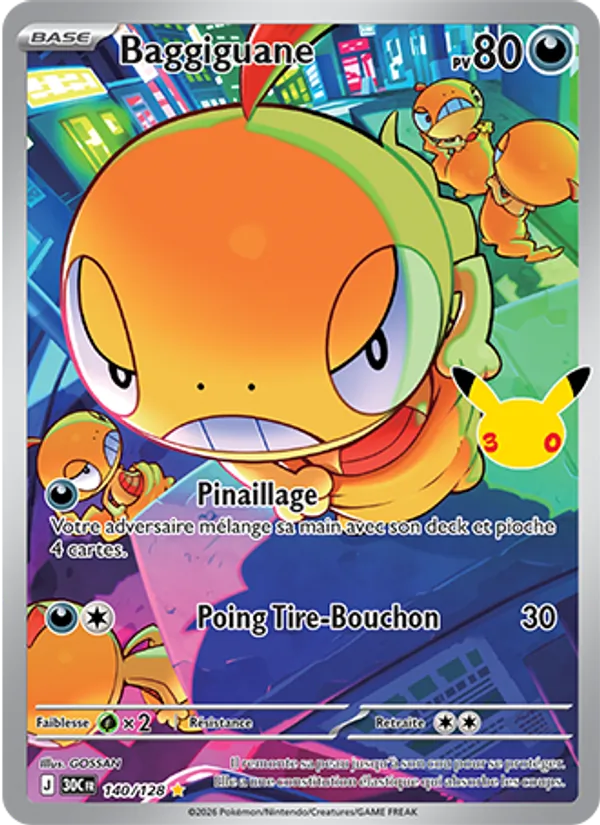 Carte Pokemon 140/128 Baggiguane Illustration Rare | LorenZone