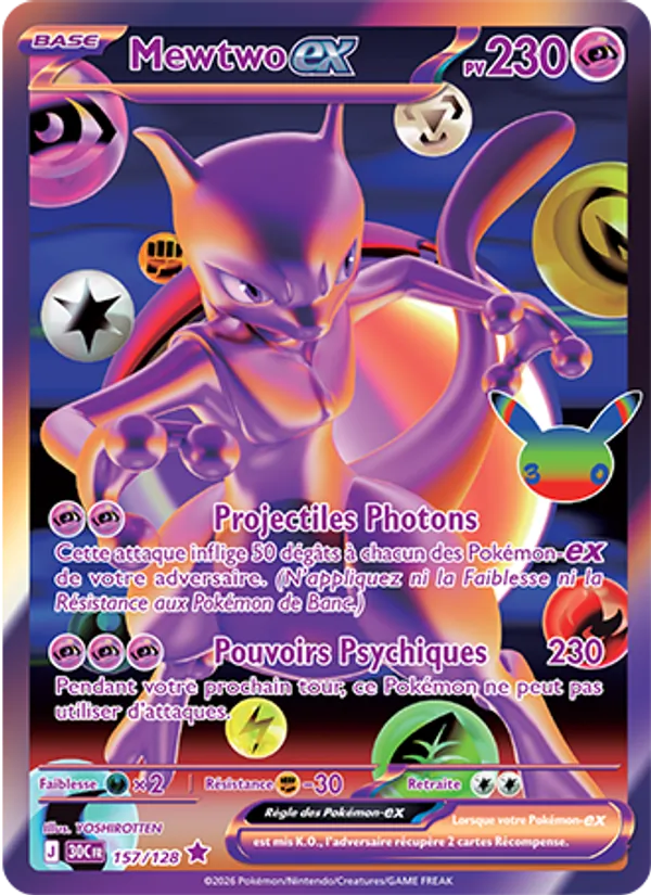 Carte Pokemon 157/128 Mewtwo-ex Futuristic Rare | LorenZone