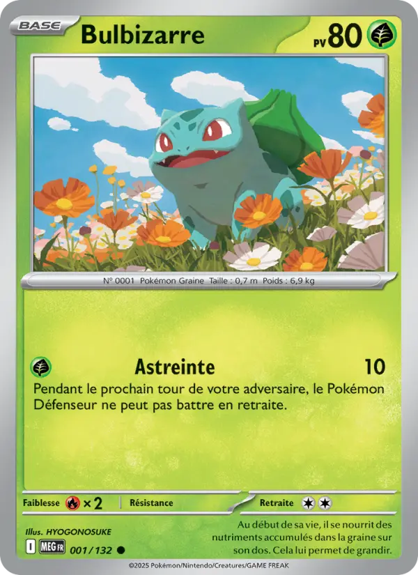 Carte Pokemon 001/132 Bulbizarre Reverse | LorenZone