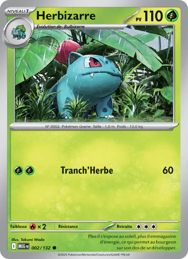 Carte Pokemon 002/132 Herbizarre Reverse | LorenZone