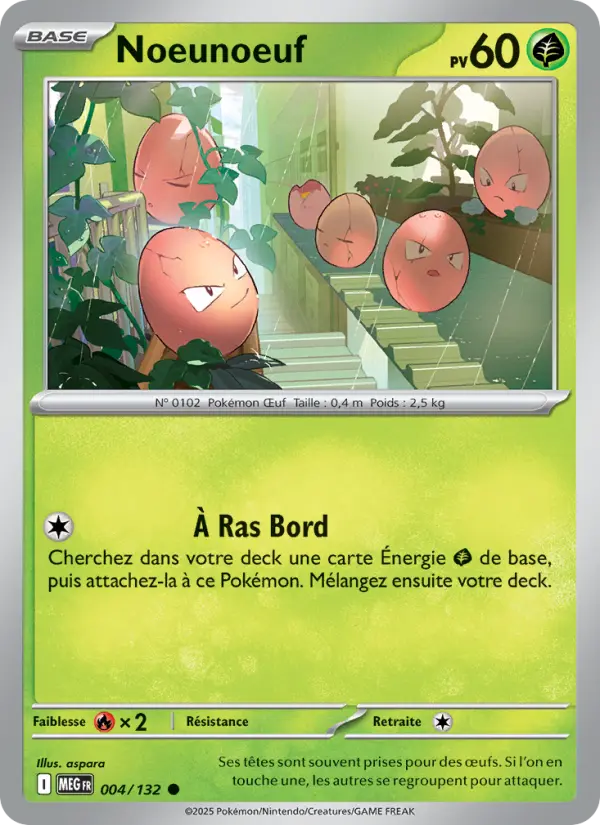 Carte Pokemon 004/132 Noeunoeuf Reverse | LorenZone