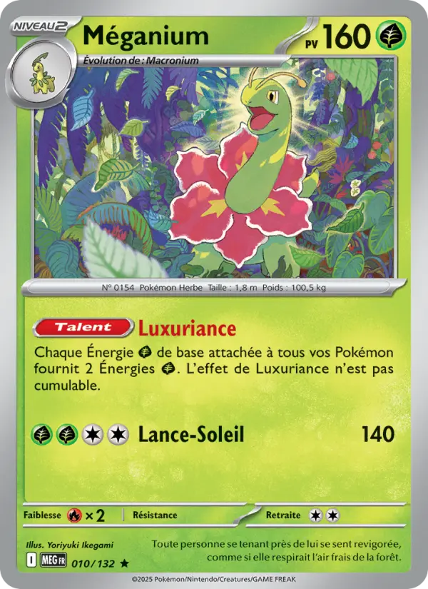 Carte Pokemon 010/132 Méganium Reverse | LorenZone