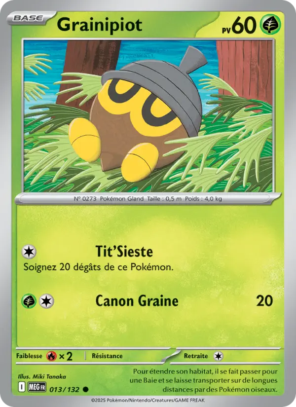Carte Pokemon 013/132 Grainipiot Reverse | LorenZone
