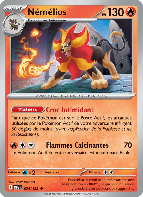 Carte Pokemon 024/132 Némélios Reverse | LorenZone