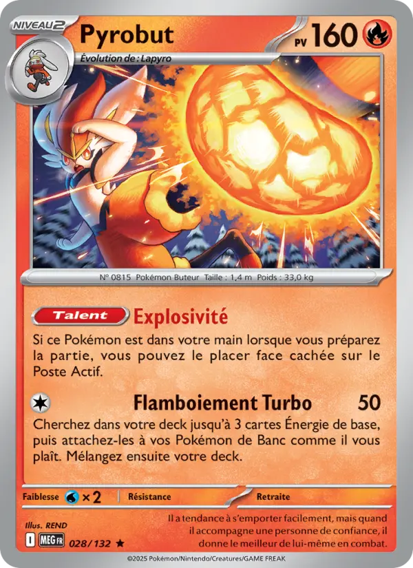 Carte Pokemon 028/132 Pyrobut Reverse | LorenZone