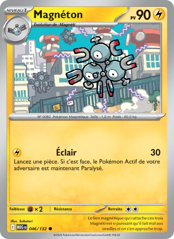 Carte Pokemon 046/132 Magnéton Reverse | LorenZone