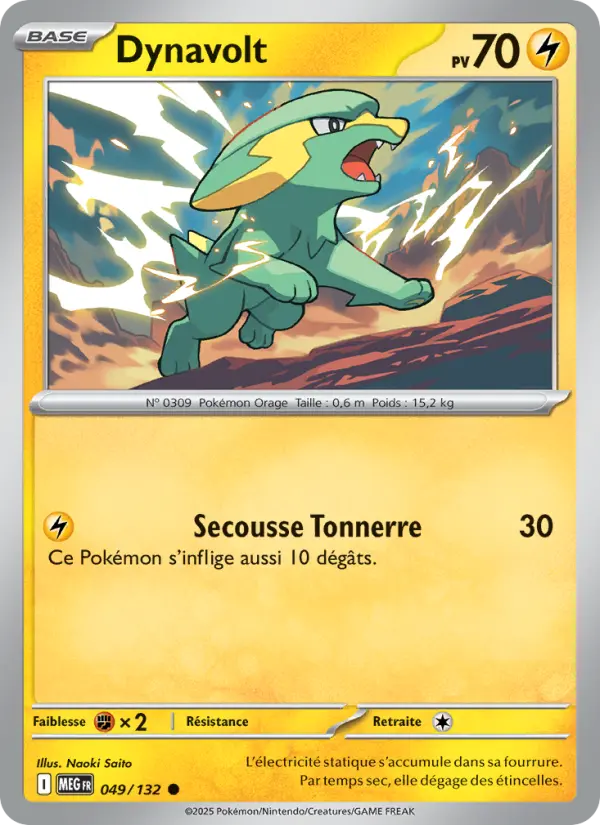 Carte Pokemon 049/132 Dynavolt Reverse | LorenZone