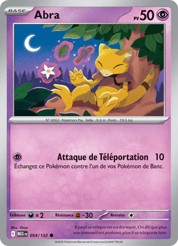 Carte Pokemon 054/132 Abra Reverse | LorenZone