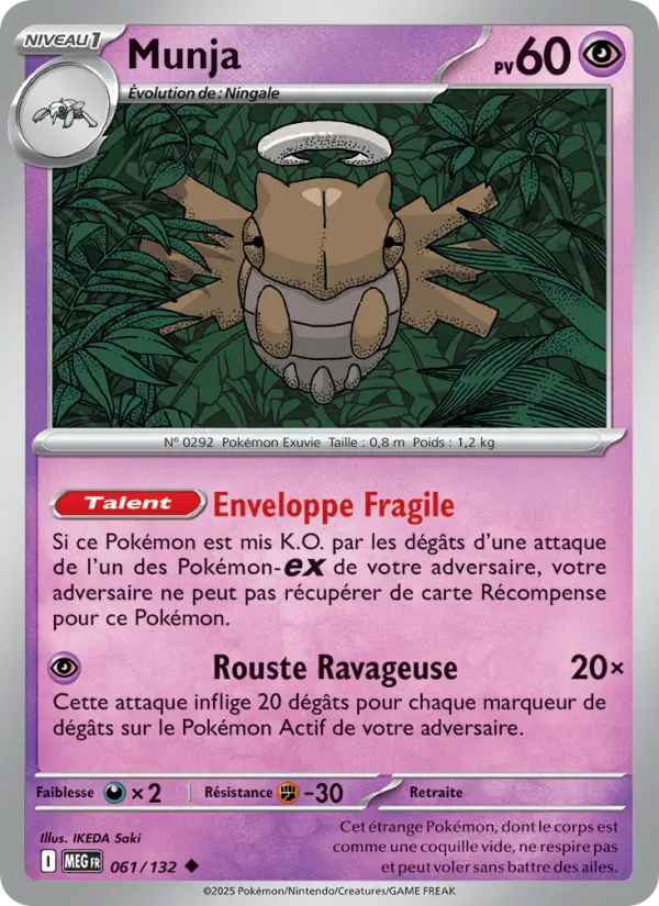 Carte Pokemon 061/132 Munja Reverse | LorenZone