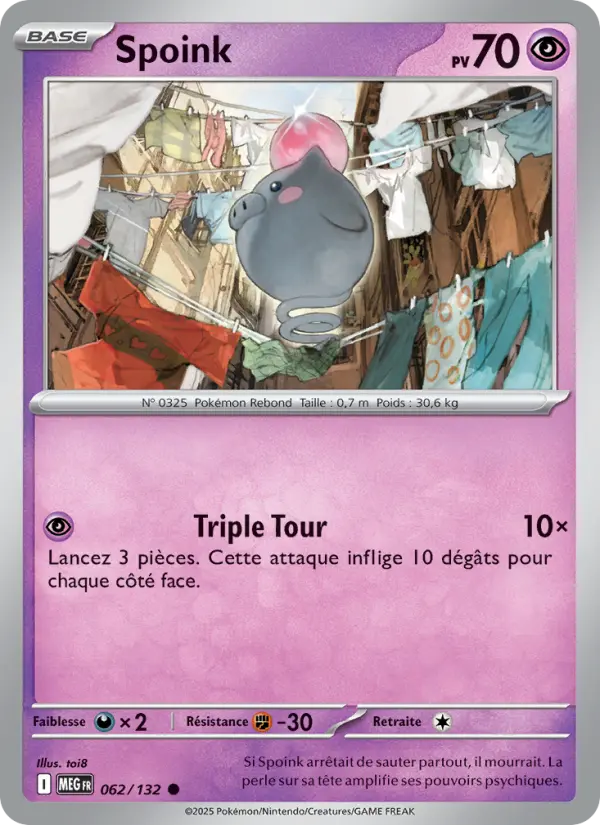 Carte Pokemon 062/132 Spoink Reverse | LorenZone