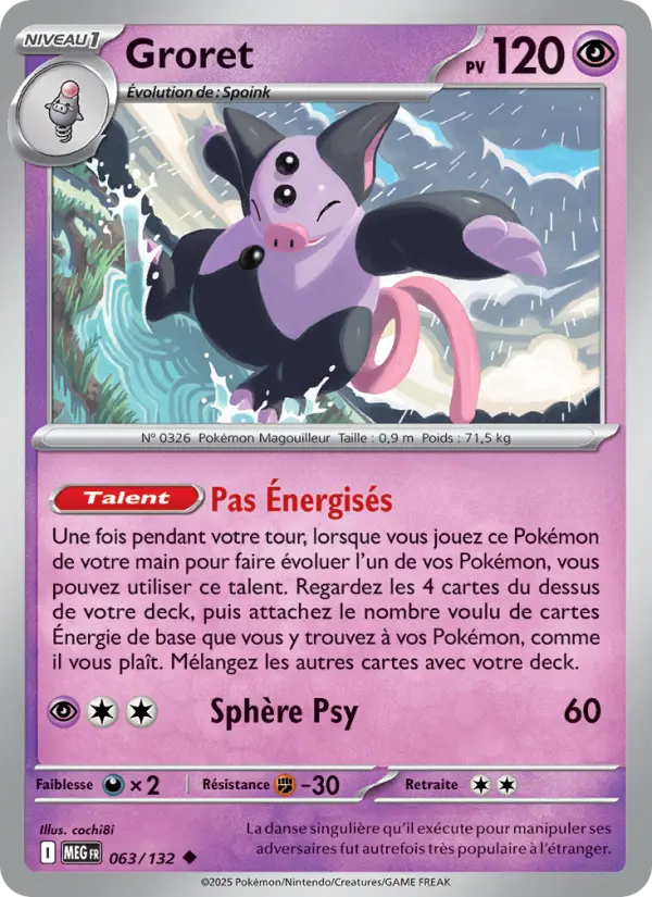 Carte Pokemon 063/132 Groret Reverse | LorenZone