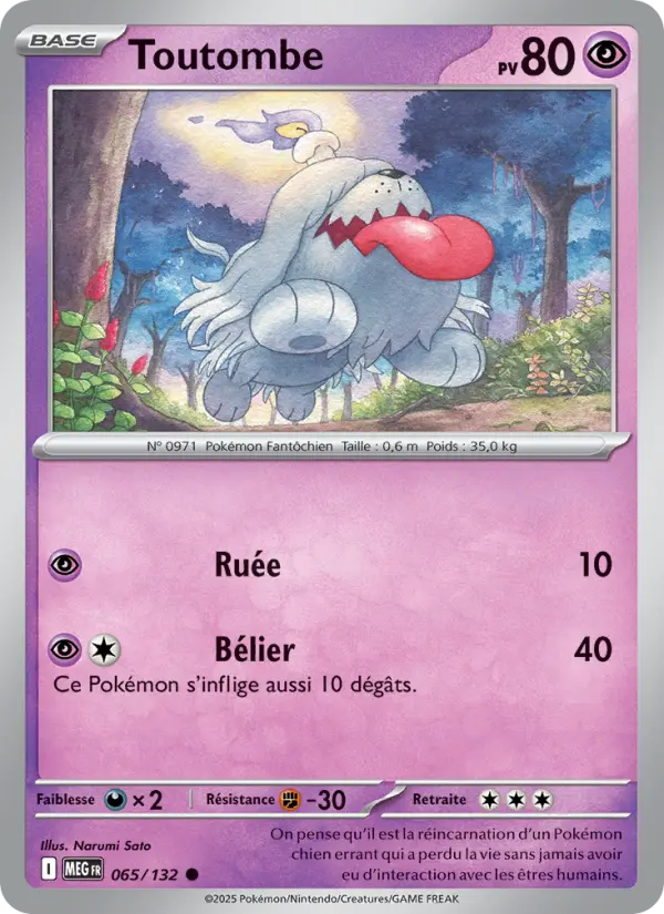 Carte Pokemon 065/132 Toutombe Reverse | LorenZone