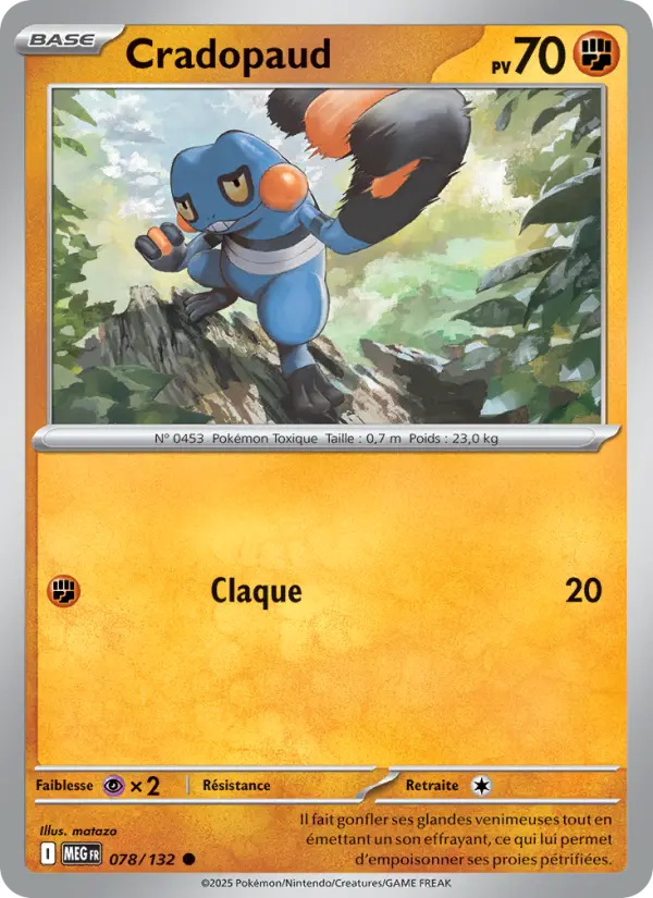 Carte Pokemon 078/132 Cradopaud Reverse | LorenZone