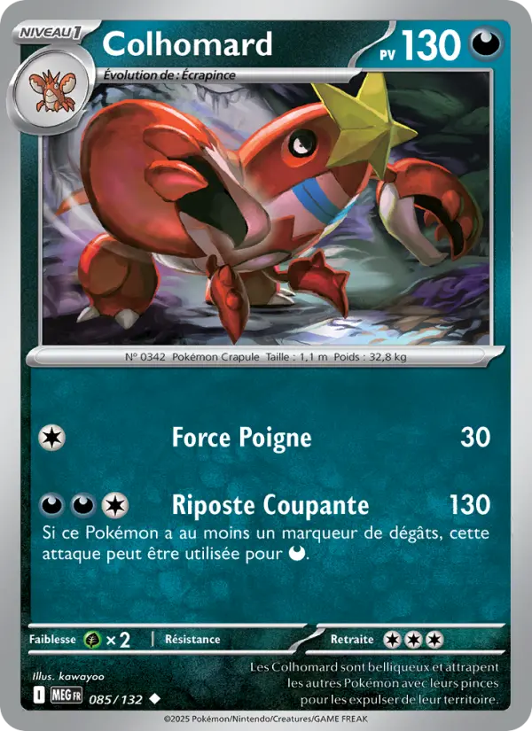 Carte Pokemon 085/132 Colhomard Reverse | LorenZone